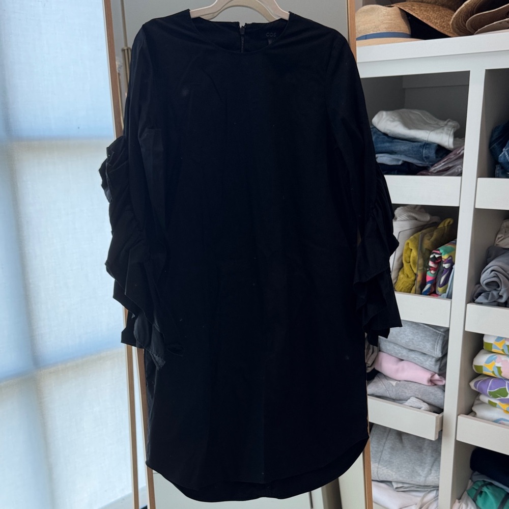 COS Black Dress with Subtle Texture